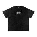 "DEFIANT" Snow Washed Oversized Cotton T-Shirt