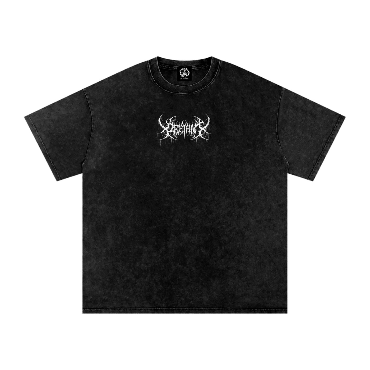 "DEFIANT" Snow Washed Oversized Cotton T-Shirt